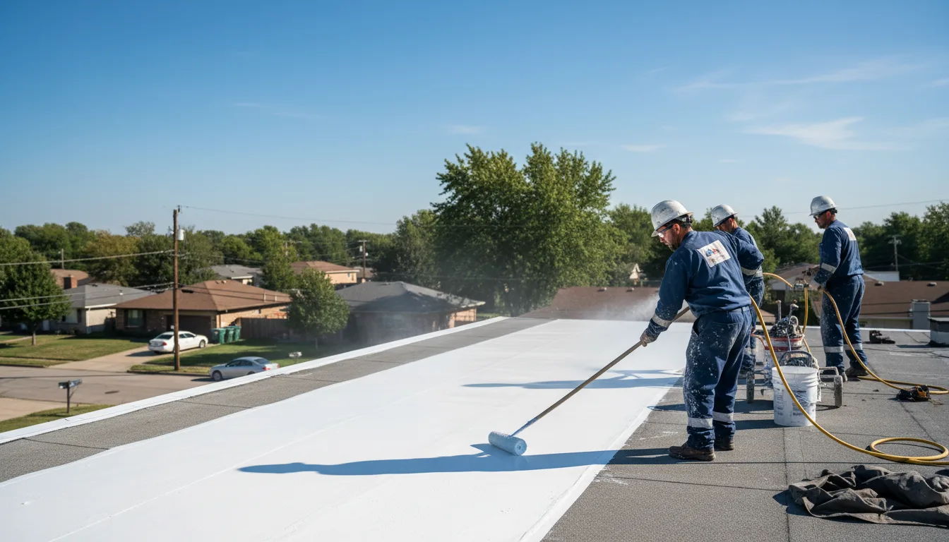Commercial roof coating in Hilbert, WI near me
